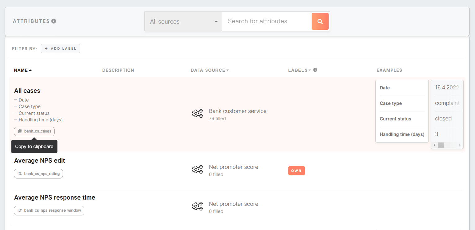 Attribute ID Meiro CDP