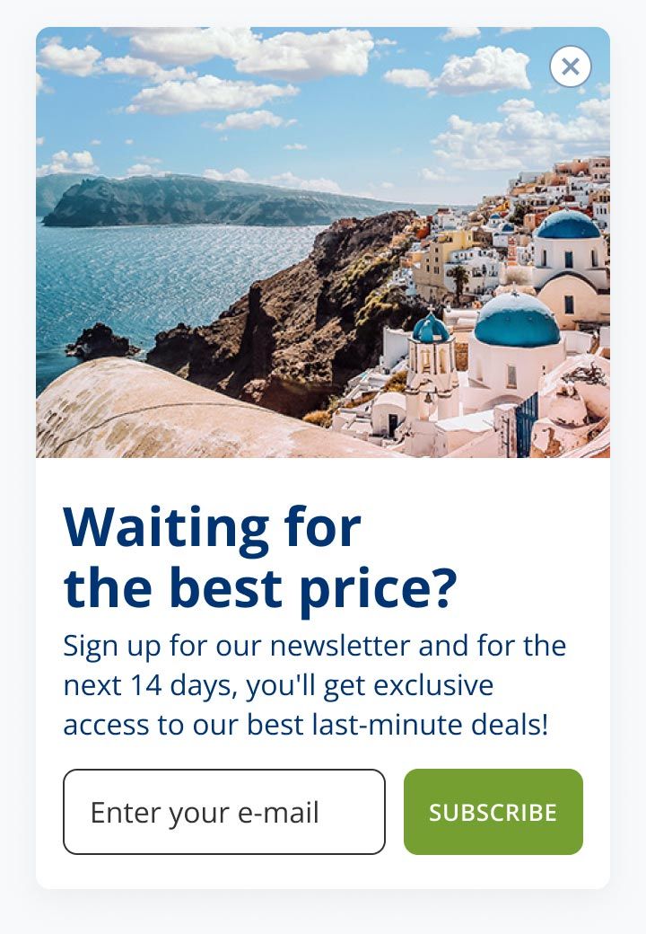 EXIM Tours and Fischer exit intent pop-up use case