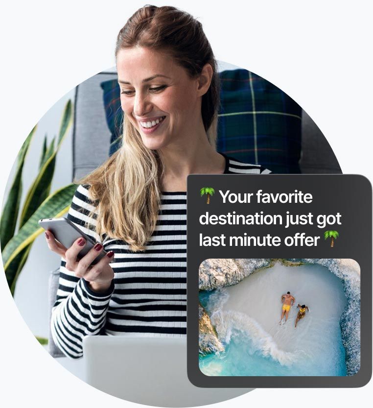 Travel personalisation campaign example